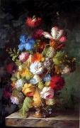 unknow artist Floral, beautiful classical still life of flowers.02 oil on canvas